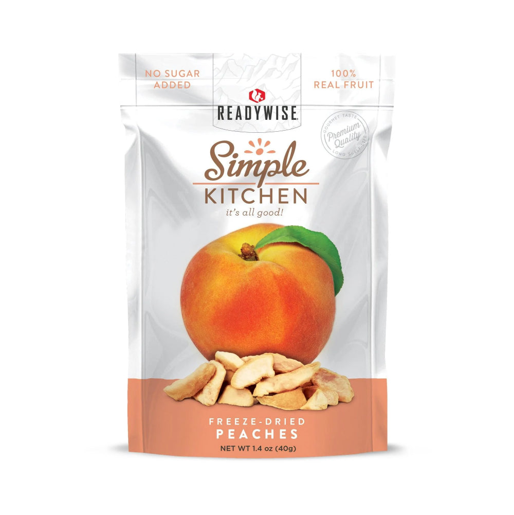 Freeze dried peaches snack from Readywise Emergency Food Supply