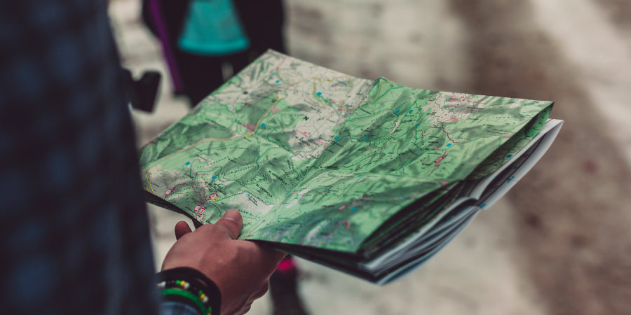 person holding map