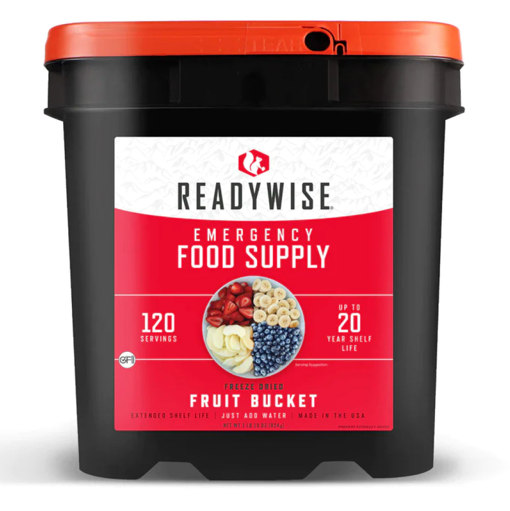 Freeze Dried Strawberries, Blueberries, Bananas, &amp; Apples Bucket (120 servings)