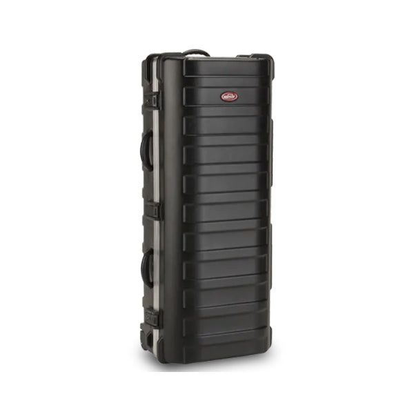 hard travel golf case for two golf bags open