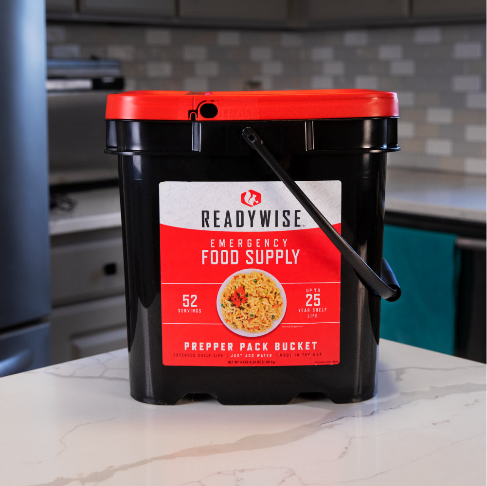 Breakfast, Lunch and Dinner Prepper Meal Bucket