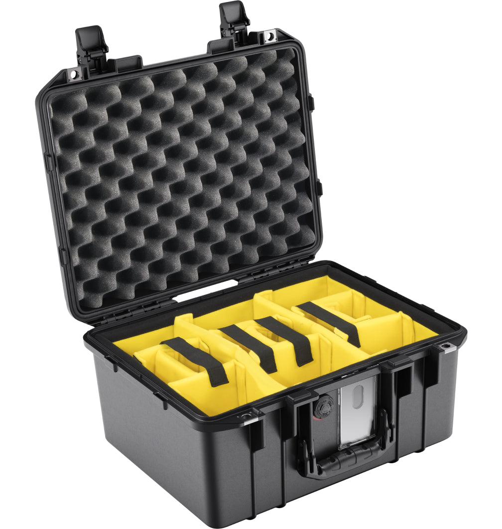 Pelican 1507 Black Padded Dividers UPDATED LATCHES