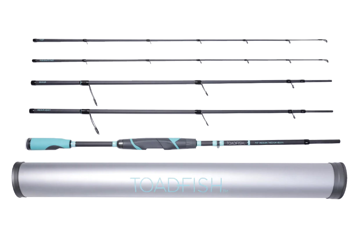 Toadfish Stowaway Travel Spinning Rod - 7'2"