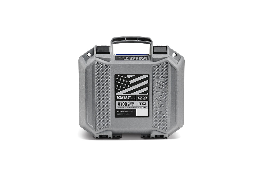 Pelican V100 Vault Small Pistol Case, America 250 Collection, Gray