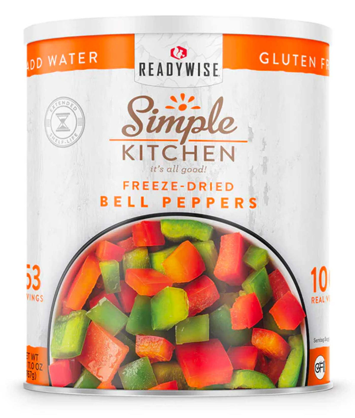 Big Can of Freeze-Dried Bell Peppers (#10)