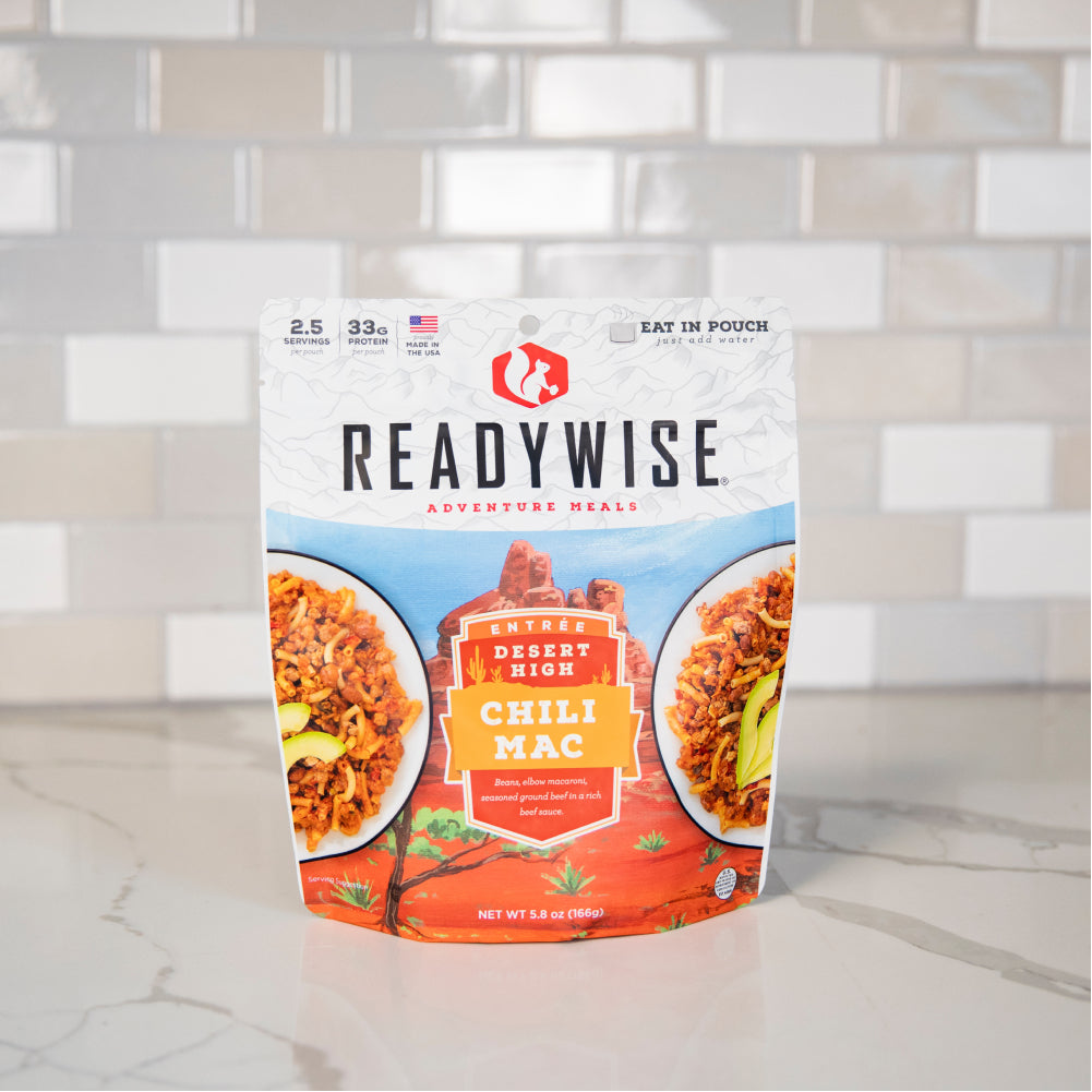 readywise chili mac meal pouch