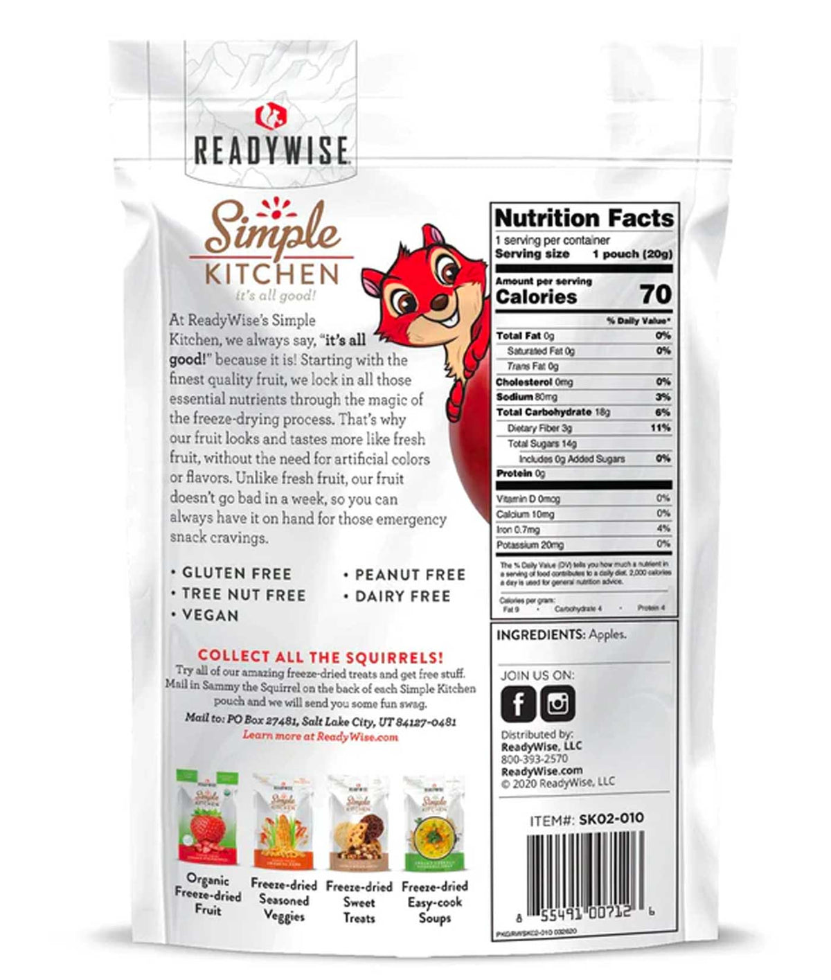 Freeze-Dried Sweet Apples (Pack of 6)