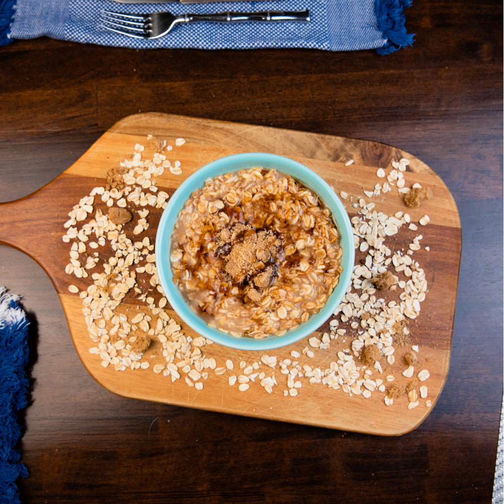 Maple brown sugar emergency meal prepared from a bug out bag