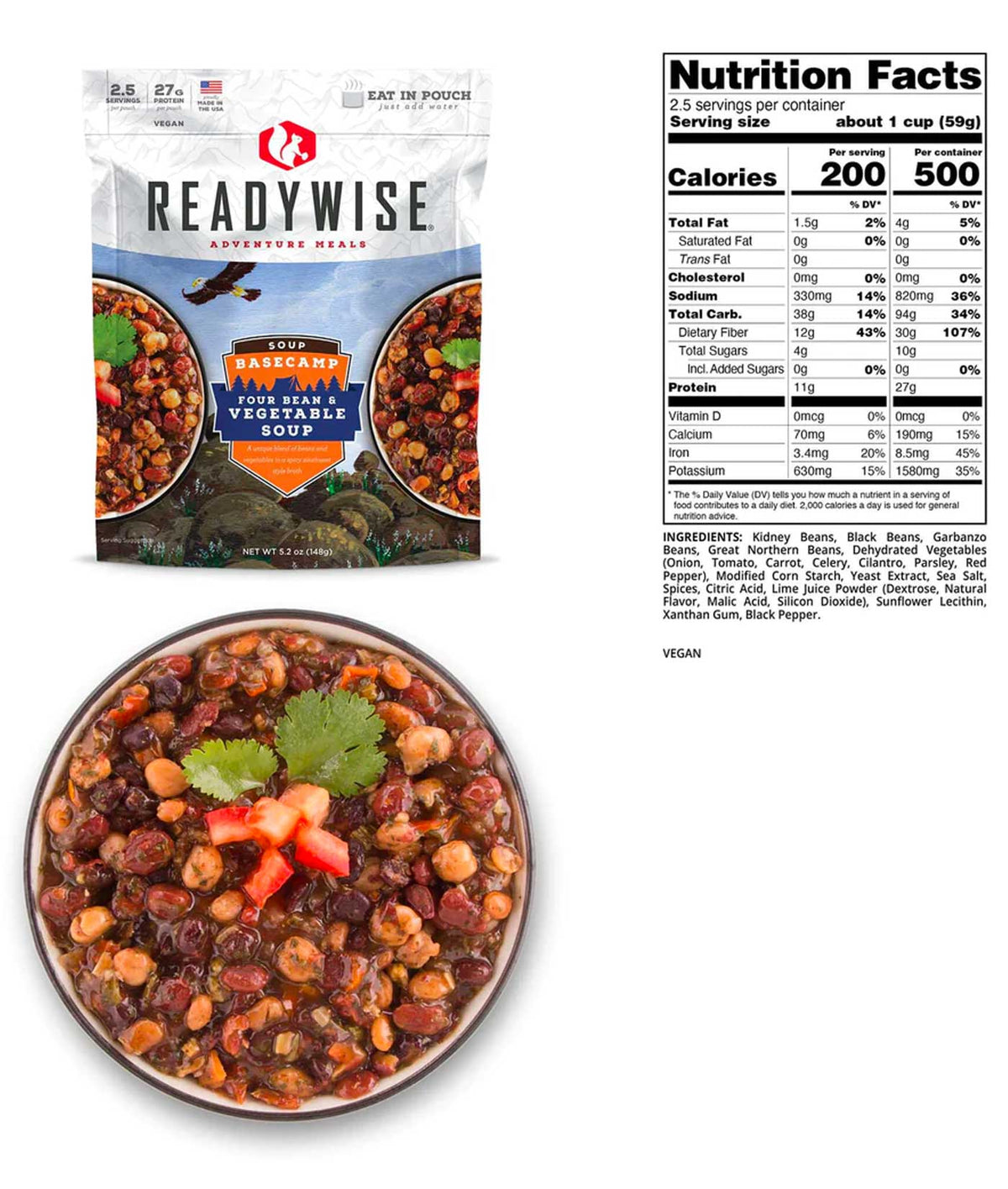 Basecamp Four Bean &amp; Vegetable Soup (Pack of 6)