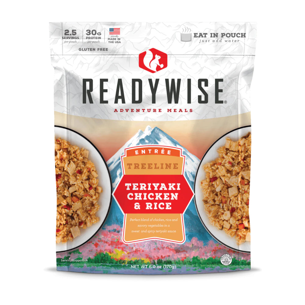 Teriyaki Chicken & Rice Meal from Readywise Emergency Food Supply Cooked