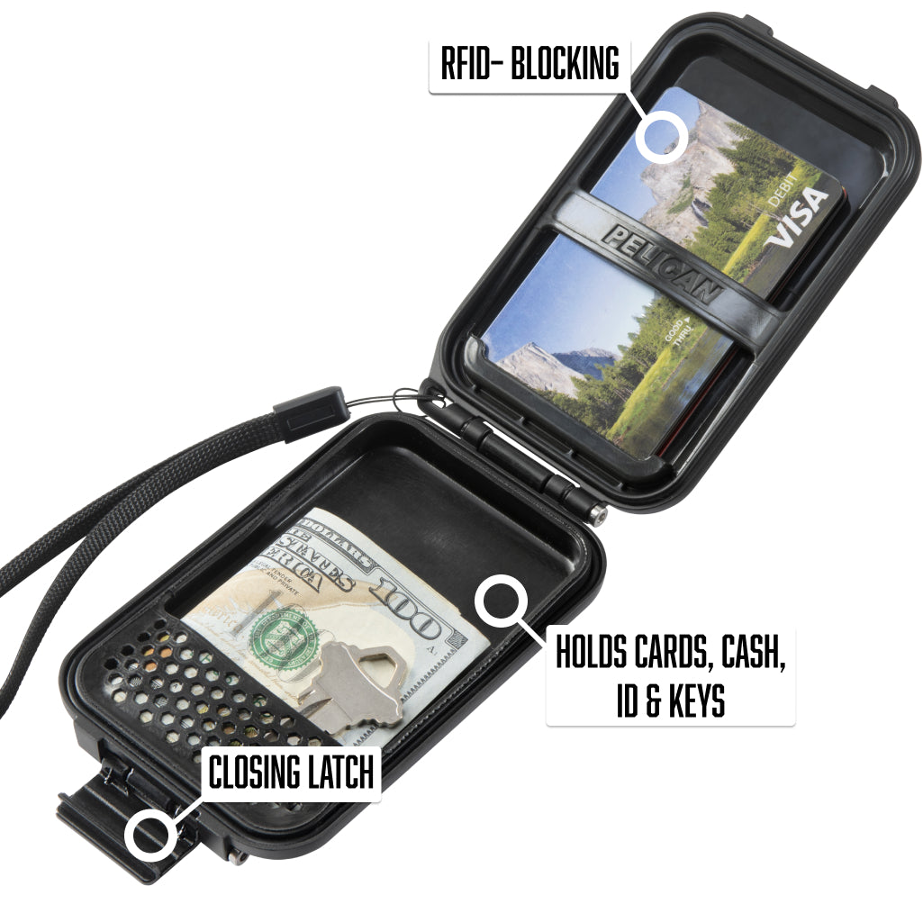 Pelican G5 Personal Utility RF Field Wallet Black Front