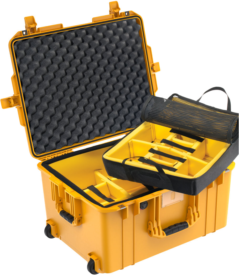 Pelican 1607 Yellow Padded Dividers UPDATED LATCHES