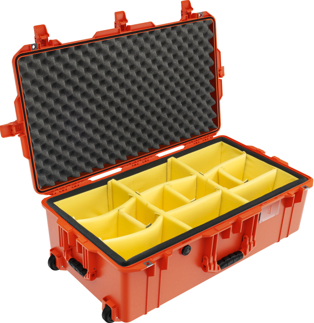 Pelican 1615 Orange Padded Dividers UPDATED LATCHES