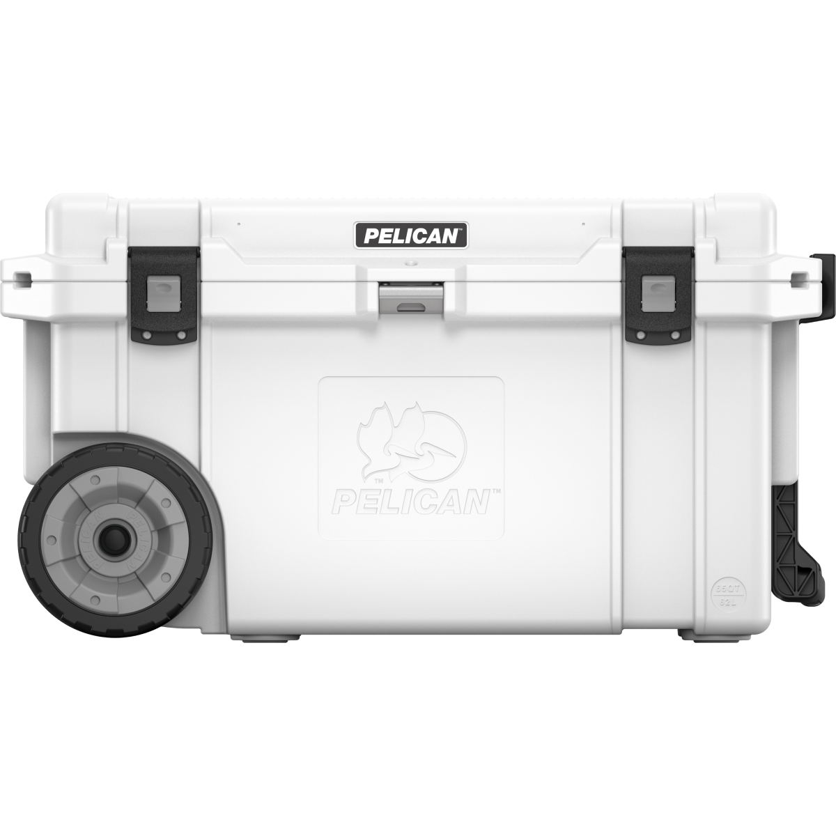 Pelican 65QT Wheeled White Front