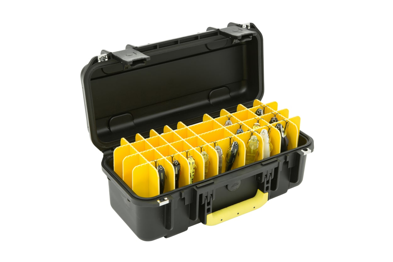 SKB iSeries 1706 Medium Watertight Fishing Lure Storage Case 6.5" Deep Opened Front