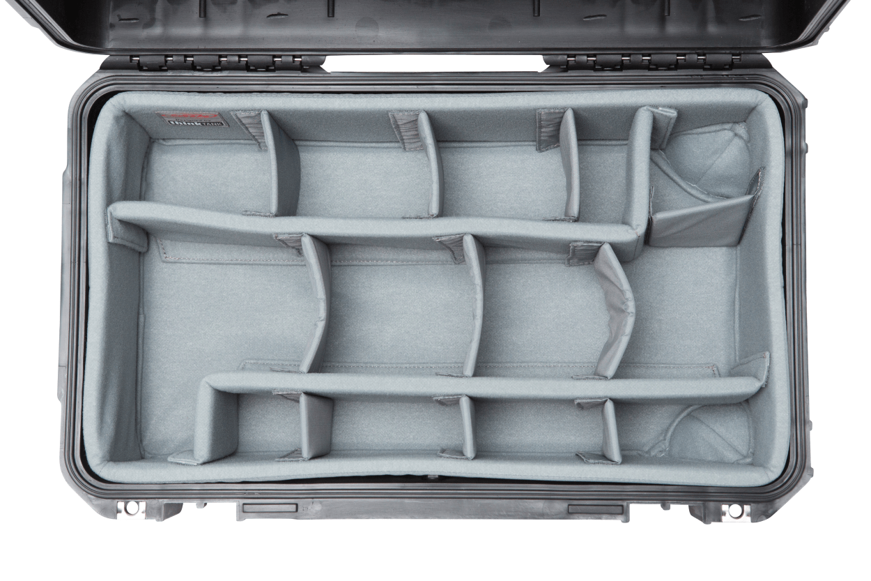 SKB iSeries 2011 Large Reel Case with Think Tank Padded Dividers 7" Deep Front Opened