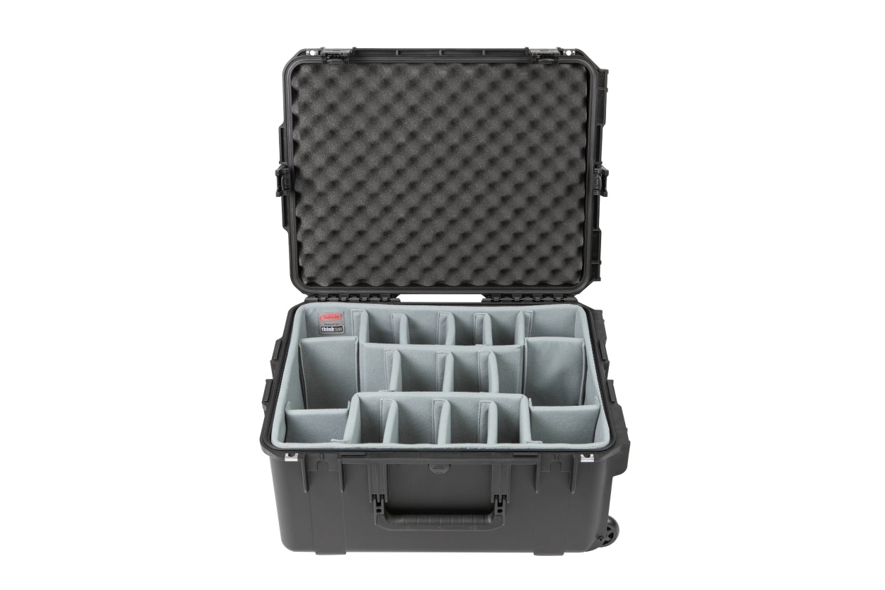 SKB iSeries 2217 Large Reel Case with Think Tank Padded Dividers 10.375" Deep Front Opened