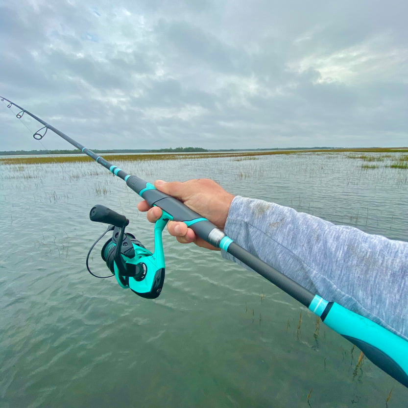 cane pole fishing for sheepshead with reel Toadfish Sheepshead Spinning Rod
