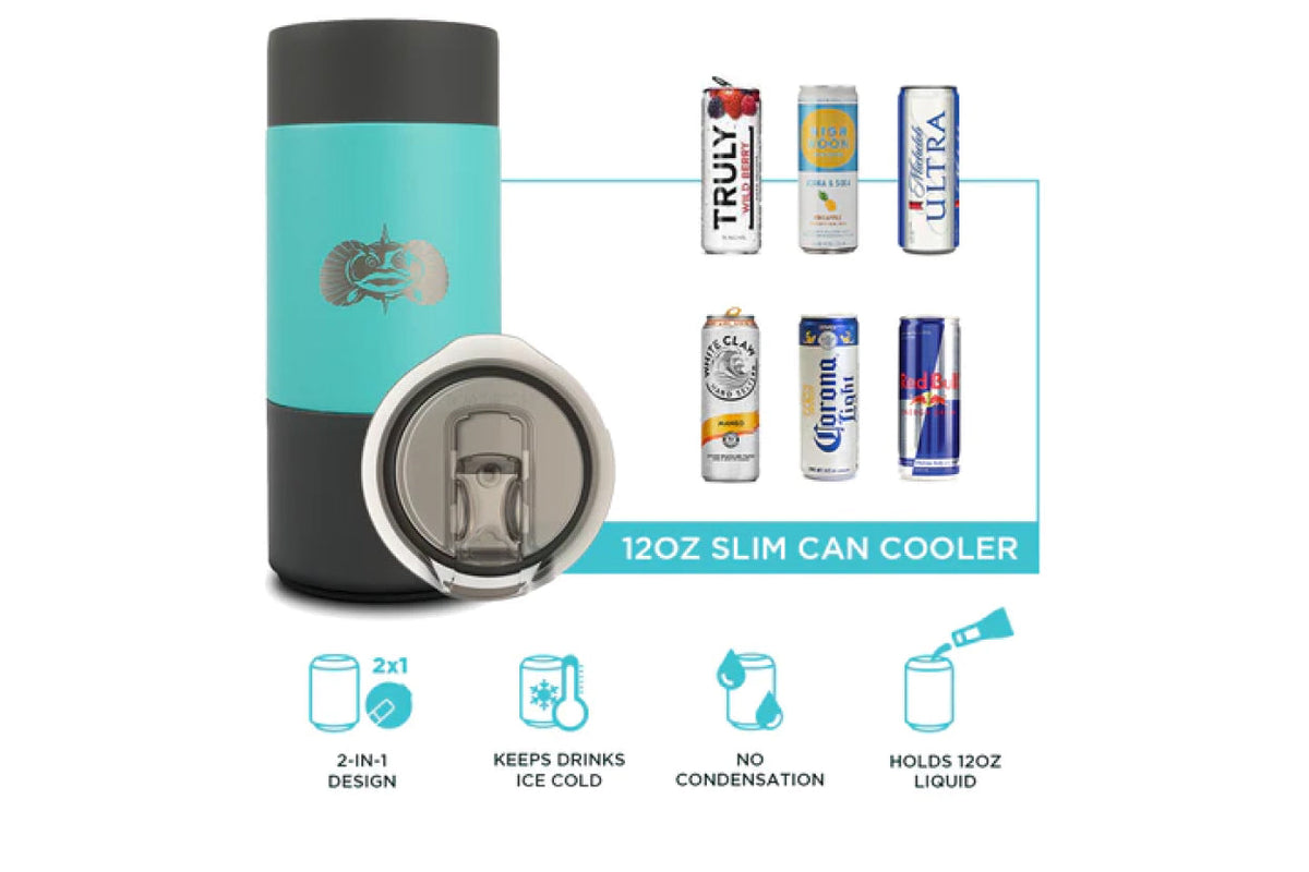 Toadfish Slim Non-Tipping Can Cooler-What Fits