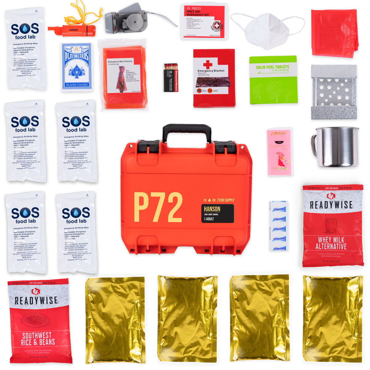 Hanson P72 Emergency Survival Kit - 1 Adult